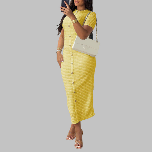 Stylish Round Neck Casual Dress