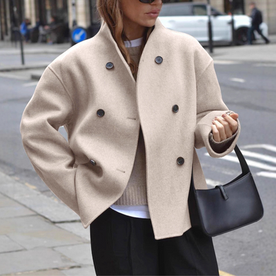 Elegant Stand Collar Winter Coat