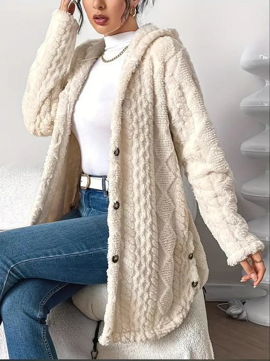 Cozy Knit Hooded Cardigan