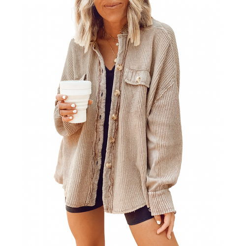 Women’s Corduroy Button-Down Jacket