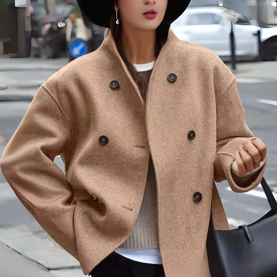 Elegant Stand Collar Winter Coat