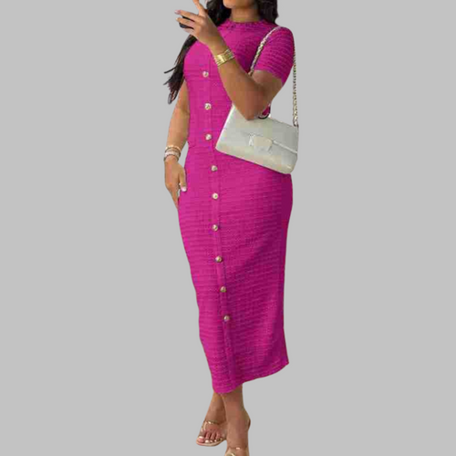 Stylish Round Neck Casual Dress