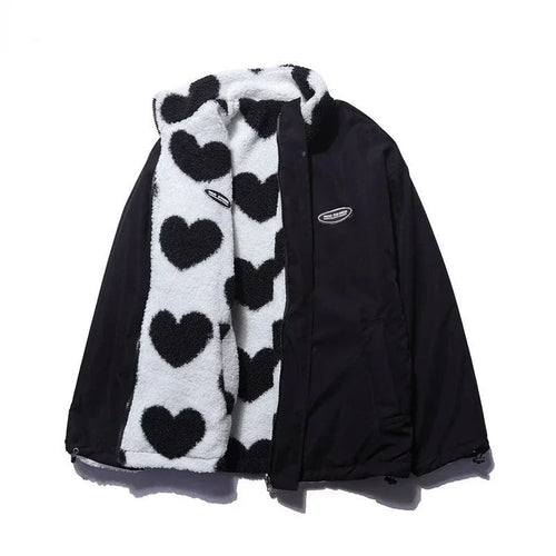 Cozy Reversible Heart Jacket
