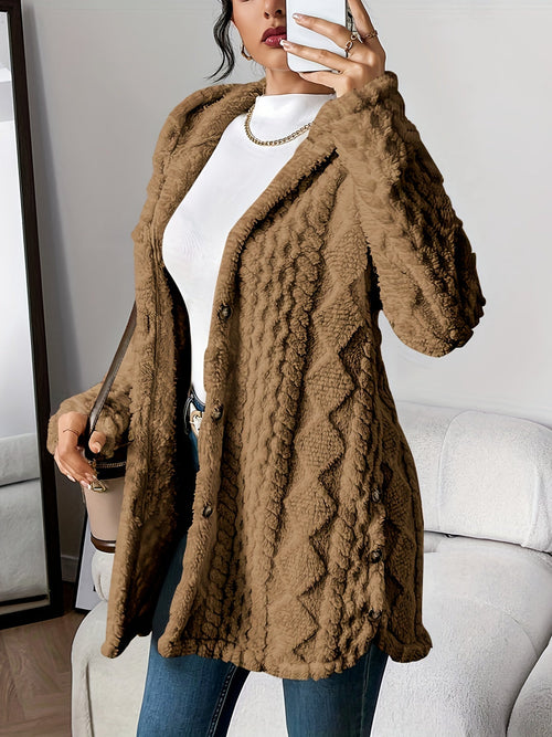 Cozy Knit Hooded Cardigan