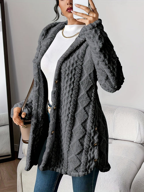 Cozy Knit Hooded Cardigan
