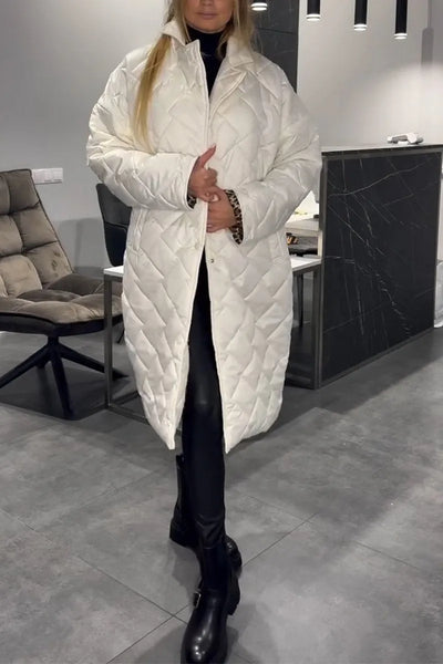 Luxe Quilted Mid Length Coat